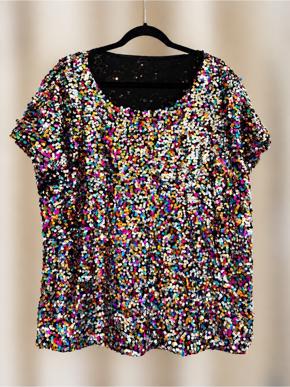 International Concepts INC Multicolor Sequin Top Plus Size 3X NWT
